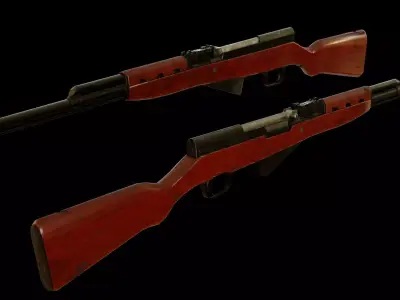 SKS Carabine Free low-poly 3D model