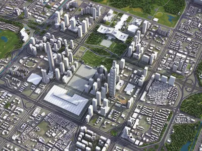 Shenzhen Low-poly 3D model