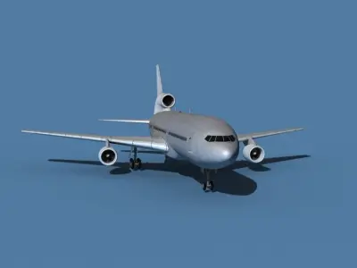Lockheed L-1011-50 Bare Metal 3D model