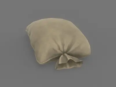 Sandbag Low Poly Low-poly 3D model