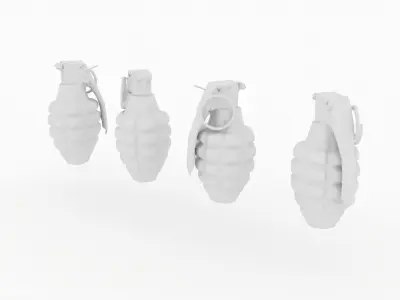 MK2 Handgrenade 3D model