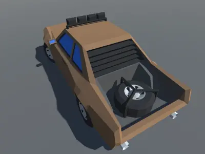 Muscle Car Trophy Truck MOBILE READY Low-poly 3D model