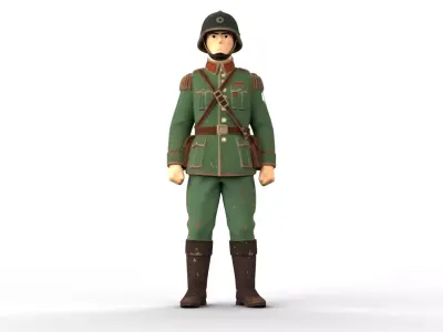 Male Toy Soldier 3D model