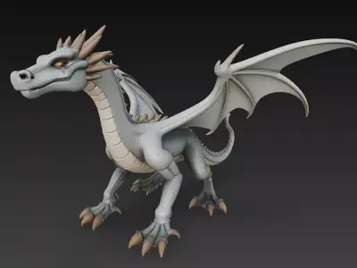 Dragon Realistic 3D Model Basic - Low Poly Realistic Low-poly 3D model