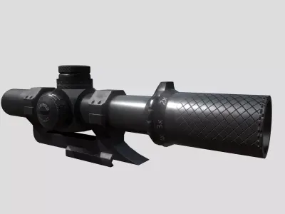 Leupold Mark 8 CQBSS LPVO Scope Low-poly 3D model