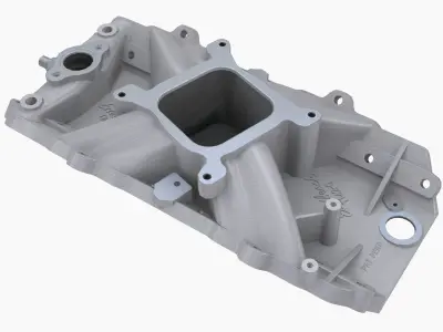 Edelbrock TM 2-0 Bigblock Chevy intake manifold Low-poly 3D model