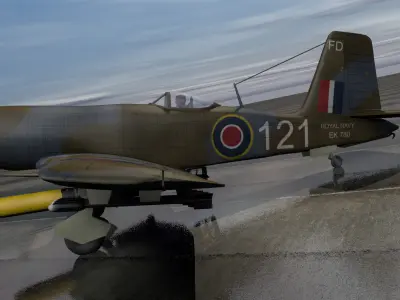 Blackburn B-37 Firebrand TF-5 3D model