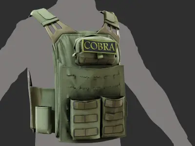 Special Force Cobra Vest 3D Model  Austrian Tactical Armor Low-poly 3D model