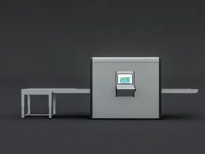 Xray 3D Model metal detector machine Low-poly 3D model