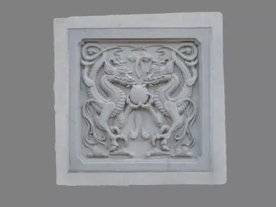 Chinese Dragon bas-relief in chinatown Washington DC Free 3D model