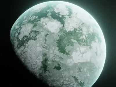 Planet Space Ready to game Low-poly 3D model 6