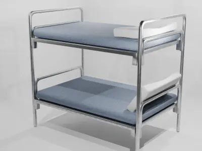 Metal Bunk Bed Free low-poly 3D model