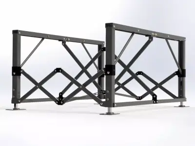 Folding Frame Stand V2 3D model