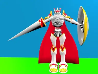 Dukemon shield Low-poly 3D model