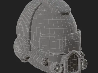 Helmet plastic mask protection pollution ball Low-poly 3D model