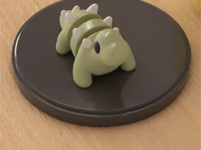 Stegosaurus Articulated Keychain and Figure 3D print model