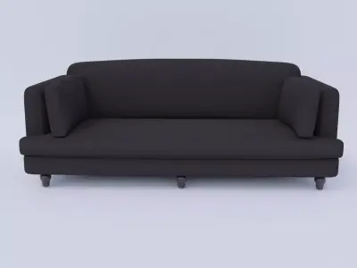 Modern Minimalist Sofa Armchair Clean Low Poly Furniture Asset Low-poly 3D model