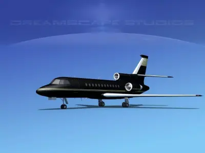 Dassault Falcon 900 V07 3D model