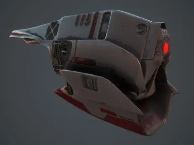 Sci-fi War Drone Low-poly 3D model