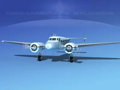 Lockheed L10 Electra Private 3 3D model