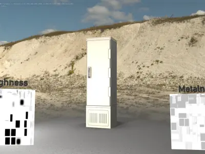 Electrical Distribution Cabinet 82 Low-poly 3D model