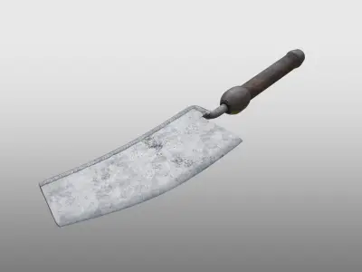 Rusty Cleaver Free low-poly 3D model