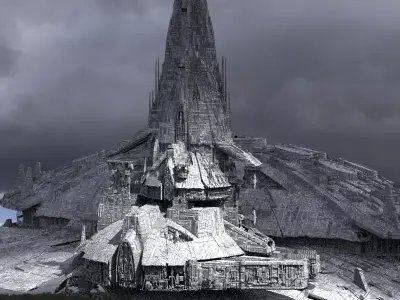 Jupiter Moon Ship Kitbash 2 3D model