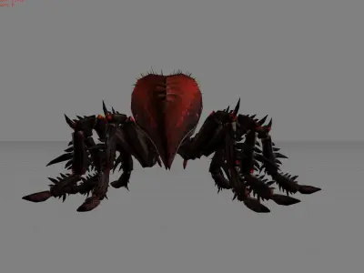 Spider V2 Animal Low-poly 3D model