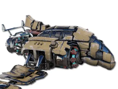 Heavy Spy Plane Low-poly 3D model