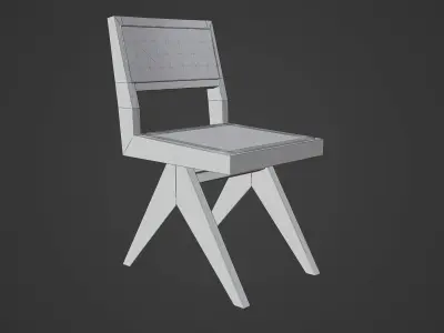 Rattan Chair Free low-poly 3D model get