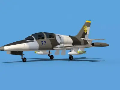 Aero Vodochody L-39C Albatross Ukraine 1 3D model