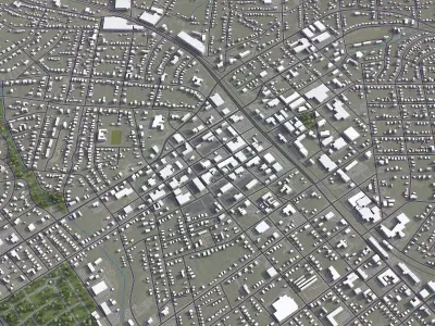 Burlington Low-poly 3D model