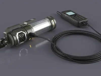 Satellite Phone Insect Repellent Lantern Olive 3D model