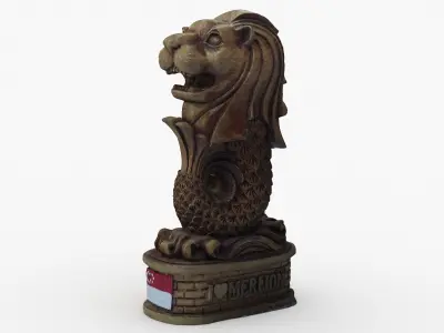 Merlion Figurine 3D model
