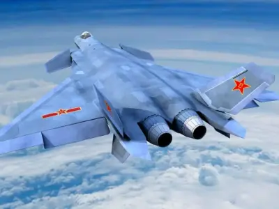 Stealth fighter jet Low-poly 3D model