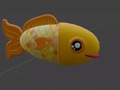 Cute fish Pez Free 3D model