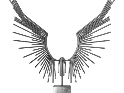 Decorative Bird Sculpture 3D model