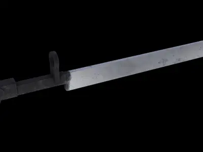 German improvised Ersatz Bayonet Free low-poly 3D model