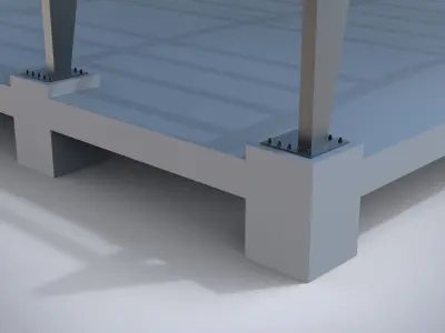 Industrial Metal Hangar  3D model