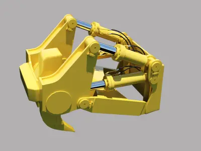 Ripper Bulldozer 3D Model 3D model