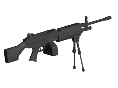 M249 light machine gun 3D model