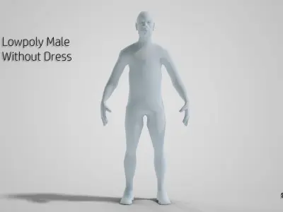 Lowpoly Male Base Mesh Low-poly 3D model