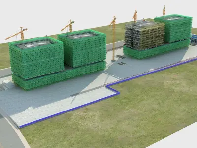Construction site 3D model