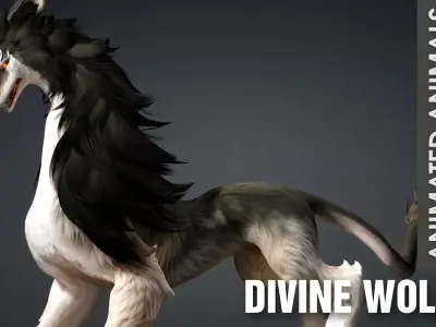 Divine Wolf A2 Free low-poly 3D model