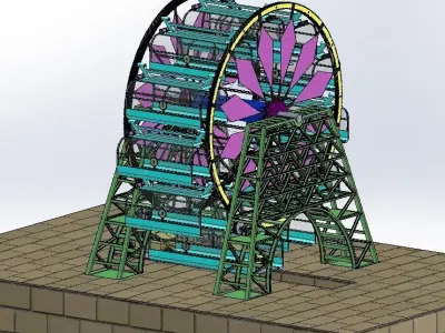 Automated three-dimensional garage 3D model