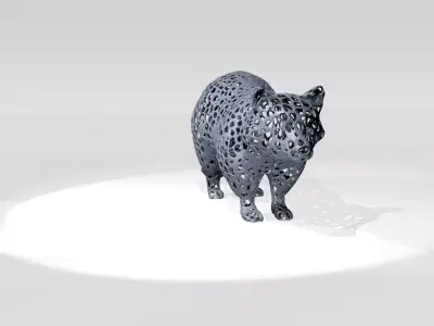 Raccoon Voronoi 3D model