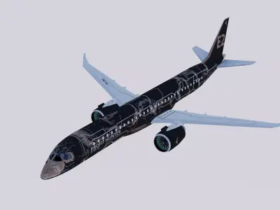 Embraer E-195 E-Jets E2 Tech Lion profit hunter 3D model