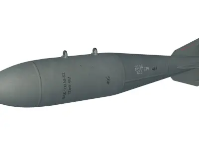 FAB500-M62 Soviet Russian Aircraft Bomb Game Ready PBR Low-poly 3D model
