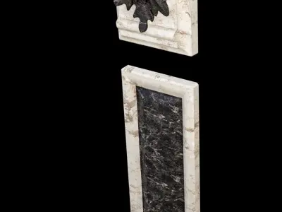 c plaster marble shelf and bracket Low-poly 3D model