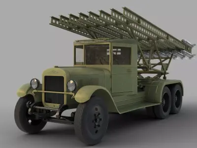 Katyusha Low-poly 3D model